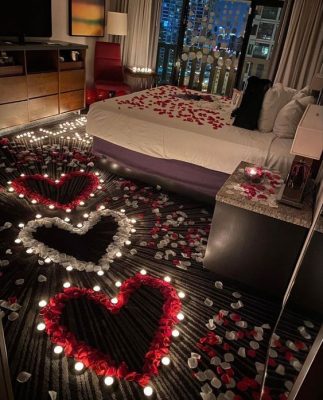 Decor phòng ngủ valentine lãng mạn 